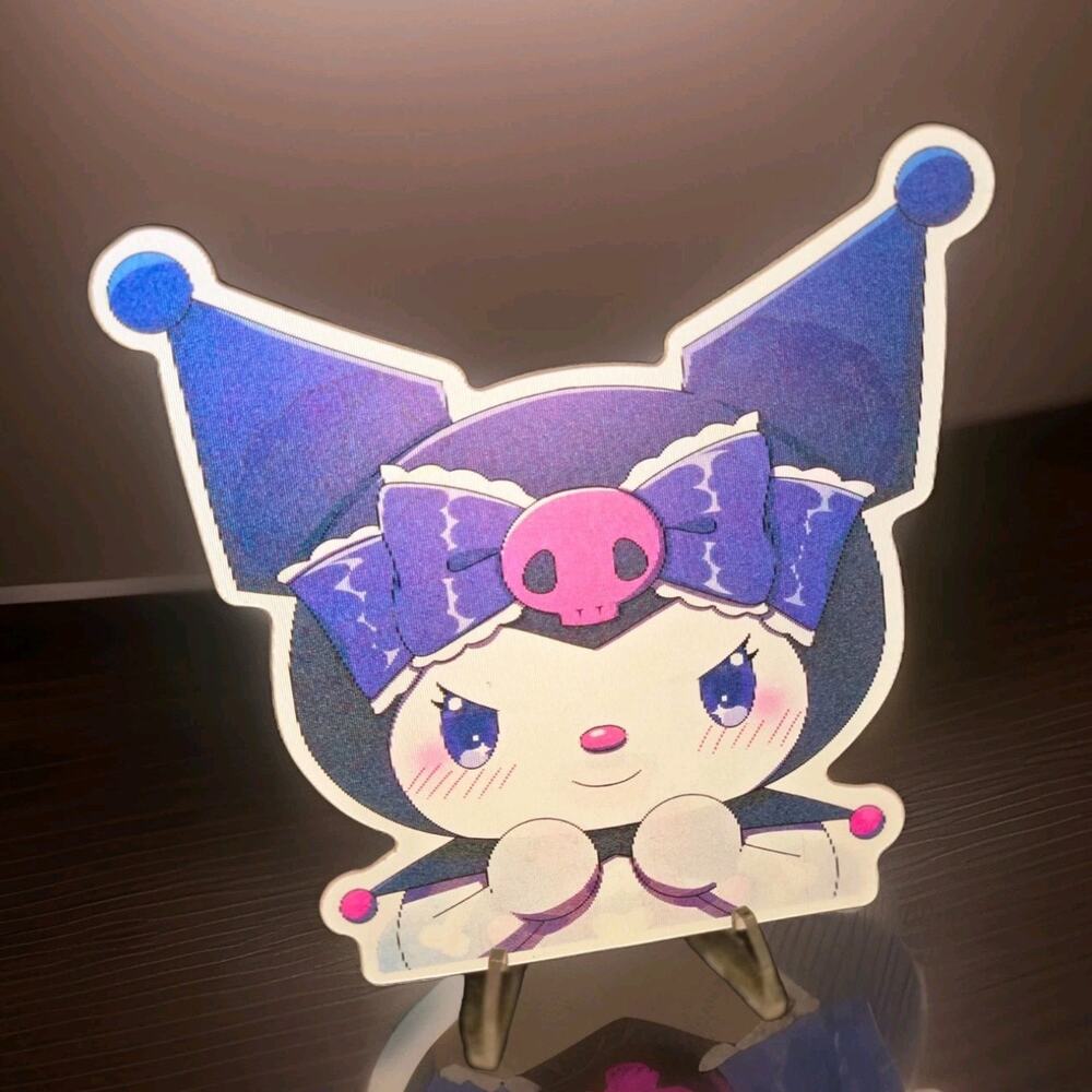 Kuromi Cute 3D Motion Lenticular Car Laptop Decal Sticker Peeker